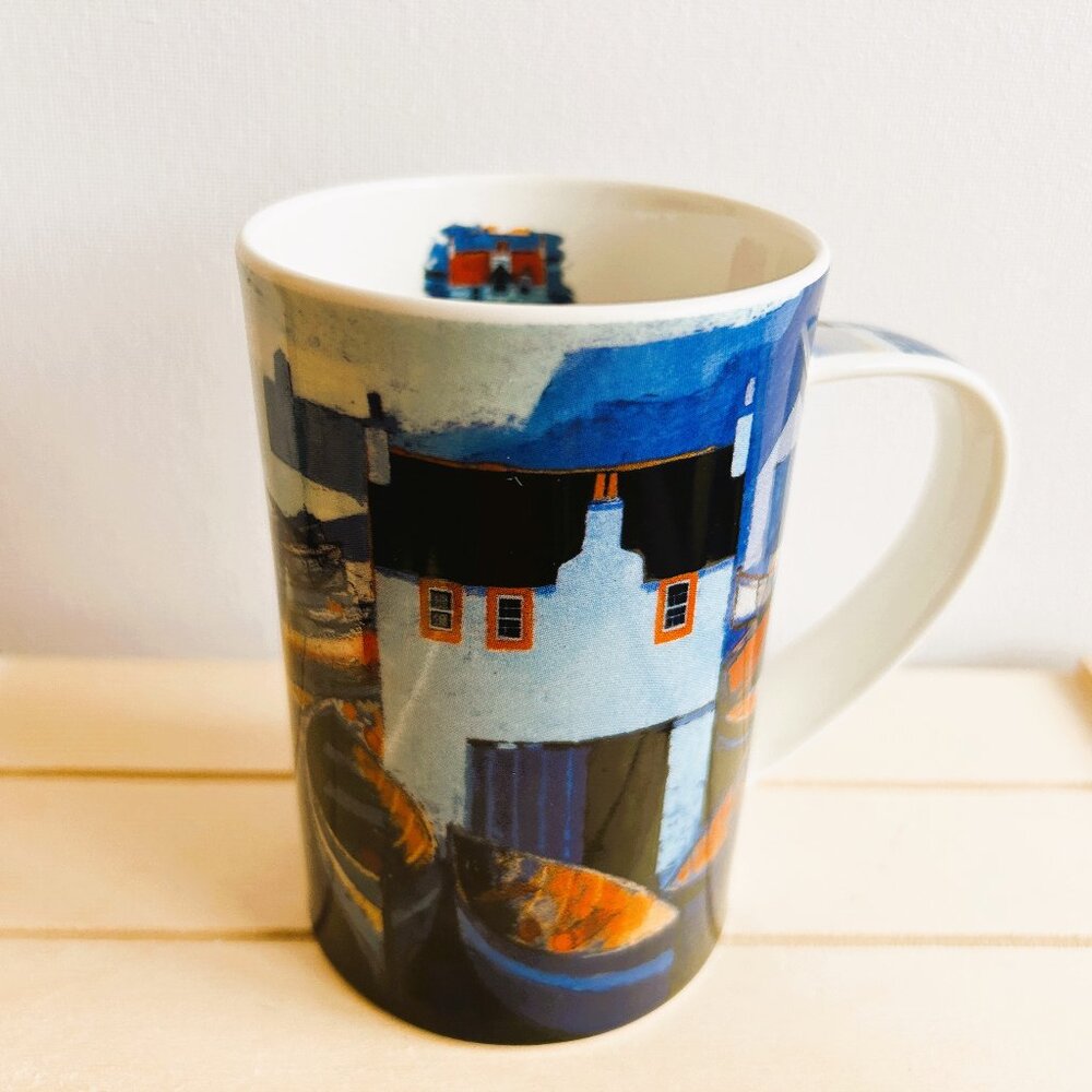 Dunoon High Tide Seaside Vintage Stoneware Mug, Made in Scotland